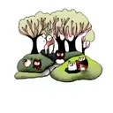 Forest, universe, river, deer, squirrel, owl tattoo design idea