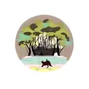 Forest, universe, river, deer, squirrel, owl tattoo design idea