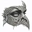 ambigram zombie face with beautiful woman face  tattoo design tattoo design idea