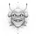 joakin smile square tattoo design idea