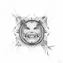 joakin smile square tattoo design idea