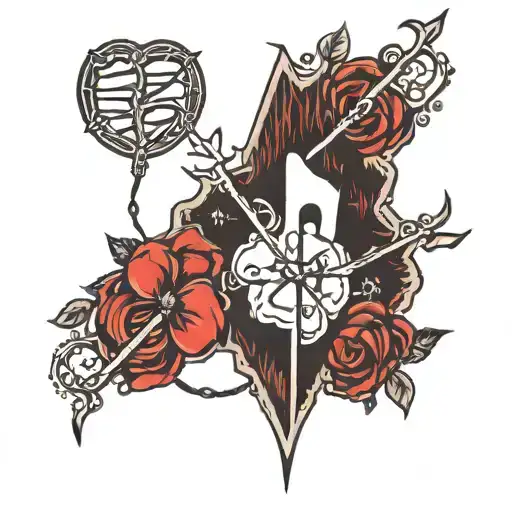 ekg line tattoo design idea