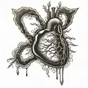 ekg line tattoo design idea