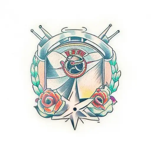 Mil pies con ramas de olivo tattoo design idea