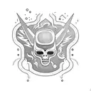 Prometheus stealing the fire inside of a rectangle tattoo design idea