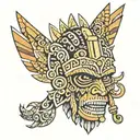 Aztec patterns inspired tattoo design idea