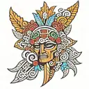 Aztec patterns inspired tattoo design idea