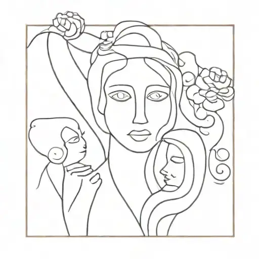 three Age of a woman by Klimt designed tattoo tattoo design idea