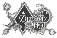 Birthday date reading 07/21/19 tattoo design idea
