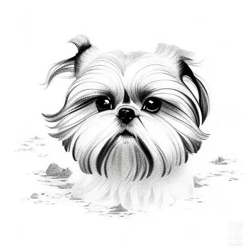 shih tzu  tattoo design idea