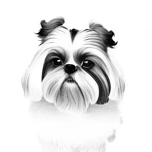 shih tzu  tattoo design idea