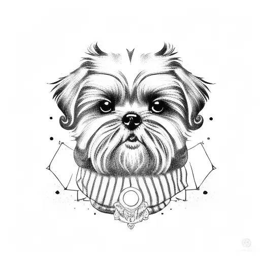 shih tzu  tattoo design idea