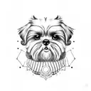 shih tzu  tattoo design idea