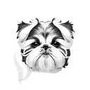 shih tzu  tattoo design idea