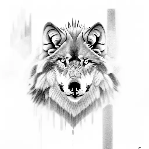 Wolves, lions, or other wildlife tattoo design idea