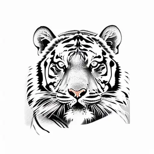 Tiger sleeve including 2 tigers one smaller baby tiger under a bigger tiger face. Covers hand to elbow only inside  tattoo design idea