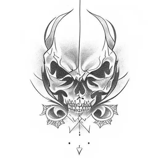 coffin tattoo design idea