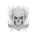 coffin tattoo design idea