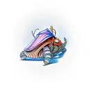 hermit crab tattoo design idea