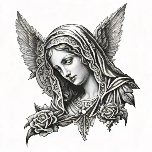 Virgin Mary tattoo design idea