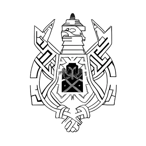 A minimalist tattoo of the Armenian flag intertwined with the Artsakh flag, symbolizing unity and strength tattoo design idea