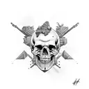 Skulls tattoo design idea