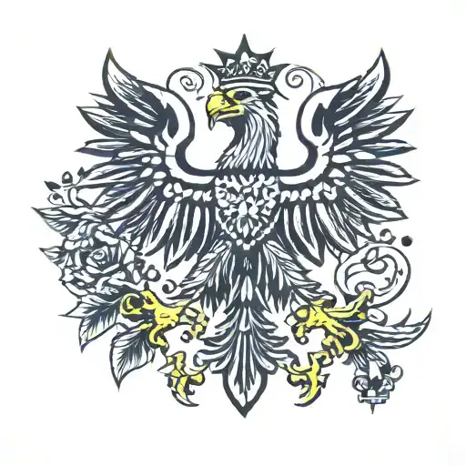 polish eagle tattoo design idea