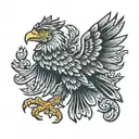 polish eagle tattoo design idea