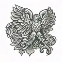 polish eagle tattoo design idea