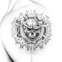 good versus evil tattoo design idea