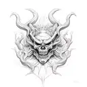 good versus evil tattoo design idea