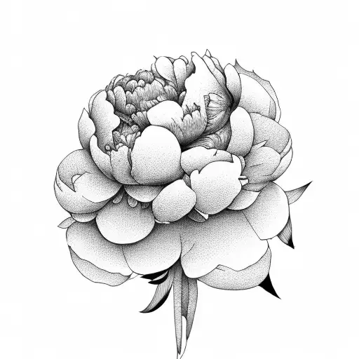 Peony tattoo design idea