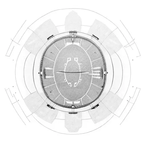 American football field tattoo design idea