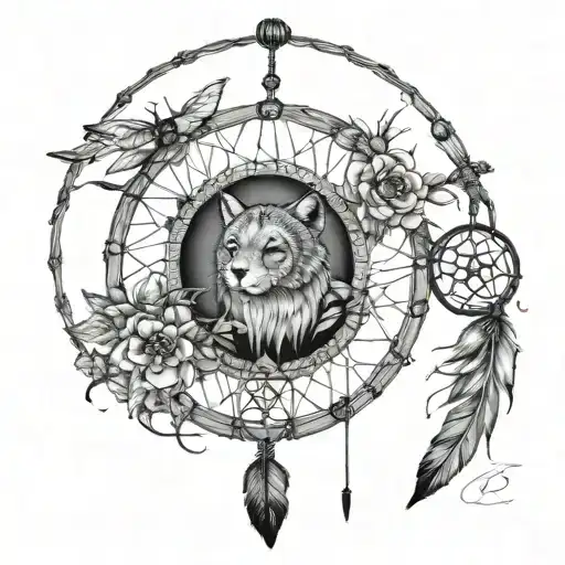 dreamcatcher in boho style, intergrate 28, daugther Sia, son Theo, husband Kaspar, dead beekeeper dad tattoo design idea
