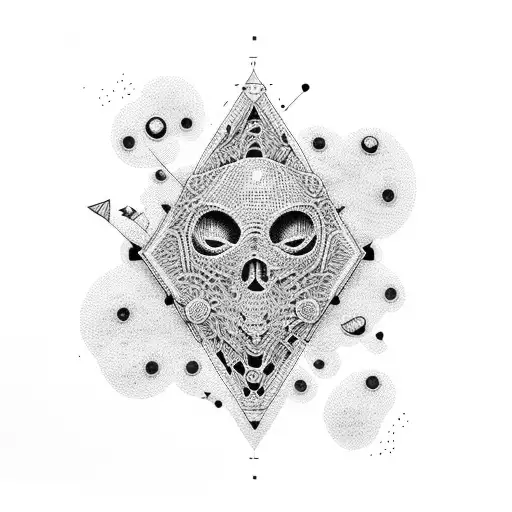 crochet thought bubble tattoo design idea