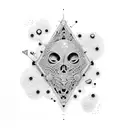 crochet thought bubble tattoo design idea