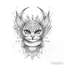 crochet thought bubble tattoo design idea