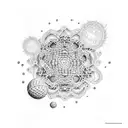 crochet thought bubble tattoo design idea