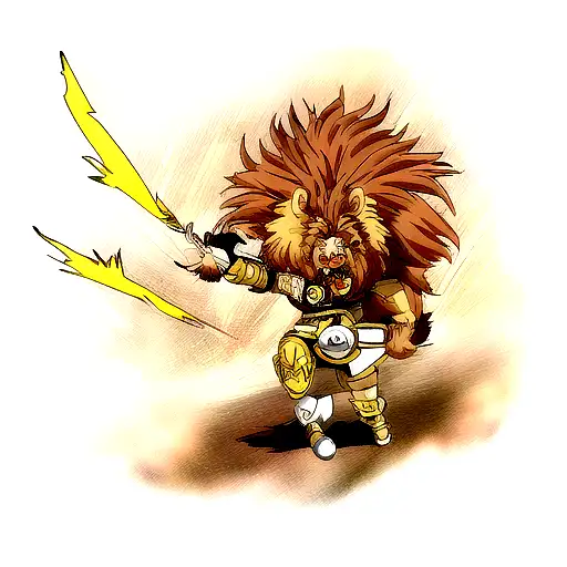 lion with a warrior tattoo design idea