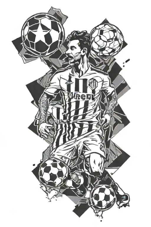 draw a forearm tattoo with a minimalistic style with the main topic being Atletico de Madrid Winning 2024 UCL  tattoo design idea