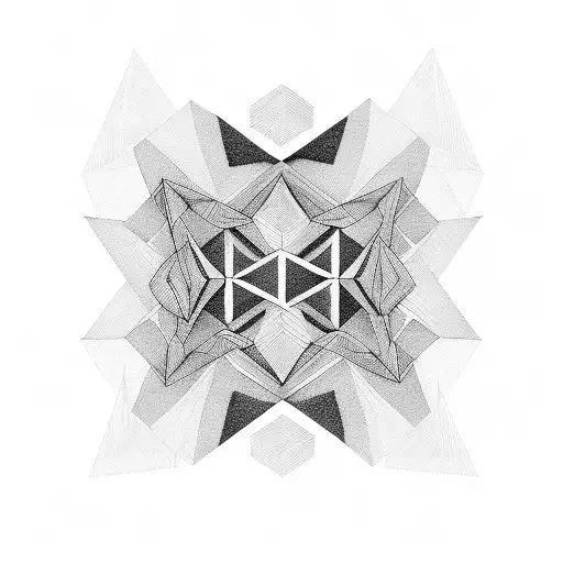 A geometric pattern inspired by the Parthenon tattoo design idea