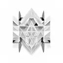 A geometric pattern inspired by the Parthenon tattoo design idea