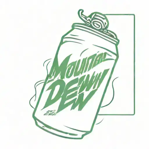 Mountain Dew can with words LLSS tattoo design idea