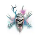 wendigo tattoo design idea