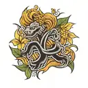 ginger root Resilience Strength enlightenment tattoo design idea