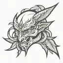 headshot symbol tattoo design idea