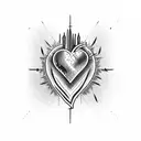 Heart with Spiked  tattoo design idea
