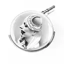 antique hand mirror tattoo design idea