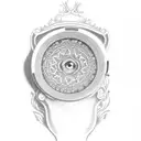 antique hand mirror tattoo design idea