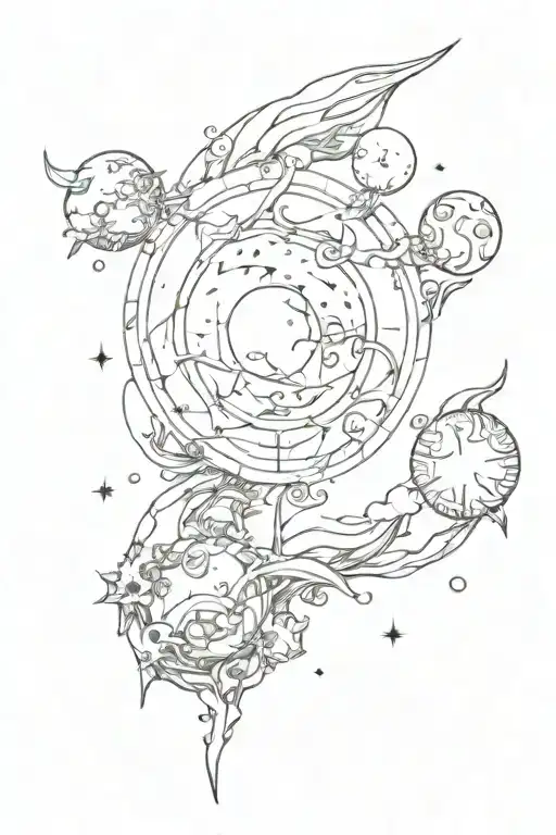 "There's a beauty in being broken" with moons going vertically down tattoo design idea